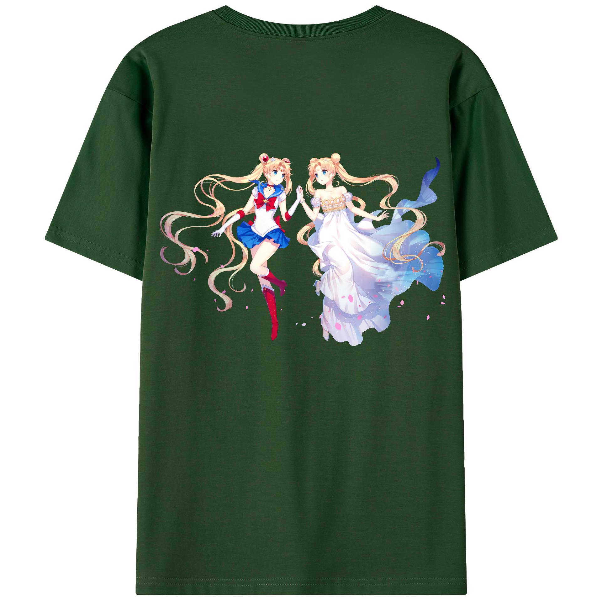 （画像用） 美少女戦士セーラームーン 月野 うさぎ つきの うさぎ Sailor Moon Tsukino Usagi 綿100％半袖Tシャツ（背面プリント）